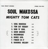 Mighty Tom Cats, The - Soul Makossa +2, back